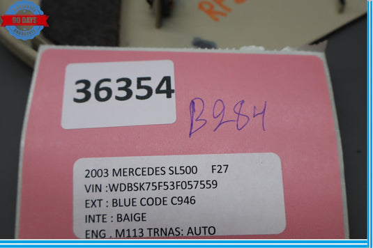03-06 Mercedes SL500 SL600 Right Side Dashboard Dash Trim Panel Cover Oem