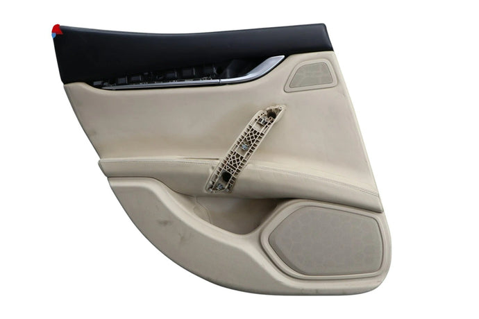 14-22 Maserati Ghibli Rear Left Driver Side Interior Door Panel White OEM