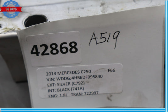 08-14 Mercedes C250 W204 Front Right Bumper Reinforcement Impact Bracket Bar Oem