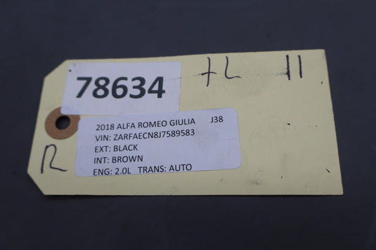 17-23 ALFA Romeo Giulia Rear Right Side Trunk Lid Inner Tail Light Lamp Oem