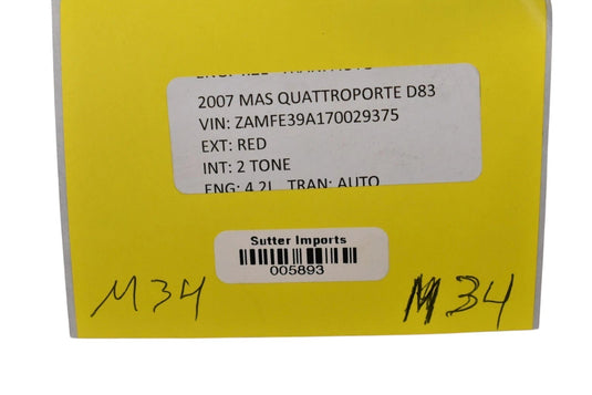 05-08 Maserati Quattroporte Front Left Driver Side View Door Mirror 0158211 OEM