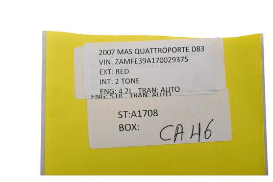 03-10 Maserati Quattroporte Rear Right Passenger Side Lower Control Arm OEM