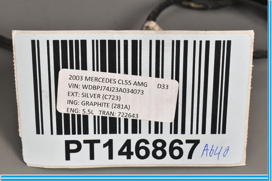 00-06 Mercedes CL500 CL55 AMG W215 Rear Bumper Parking Sensor W/ Harness Oem