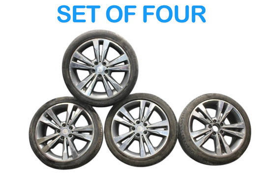 14-17 Mercedes C207 E Class 18" 8.5jx18 5 Twin Spoke Rear Wheel Rim Set of 4 Oem