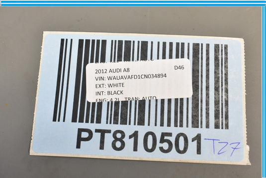 11-15 Audi A8 Quattro Left Driver Lower Quarter Lid Cover Trim 4H0864607K Oem