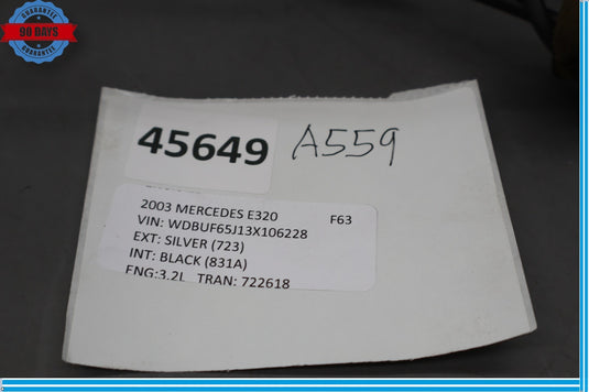 03-09 Mercedes W211 E320 E500 Rear Right Door Lock Actuator Side Keyless Go Oem