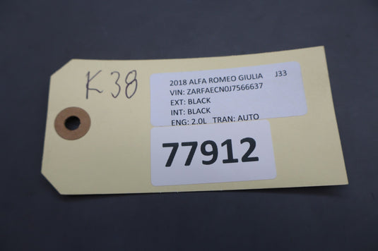 17-19 Alfa Romeo Giulia Center Console Key Wireless Charger Insert Cover Oem