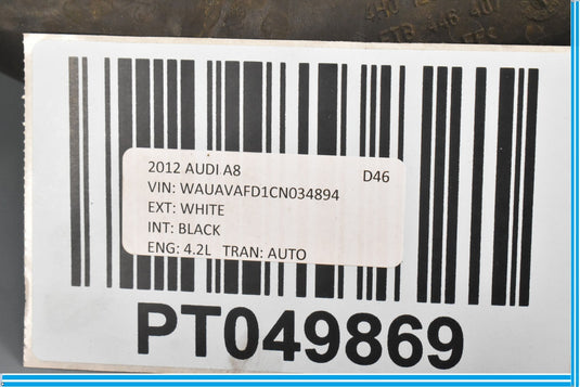 11-12 Audi A8 Center Air Intake Hose Tube Suction Pipe 4.2L 4H0129711D Oem