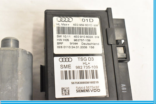 04 05 06 07 08 09 10 AUDI A8 A8L WINDOW MOTOR REAR LEFT DRIVER SIDE DOOR OEM