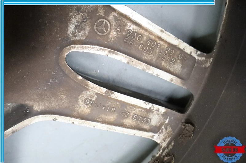 Load image into Gallery viewer, 11-12 Mercedes SL55 AMG 18" Rear Wheel Rim Silver 5 Twin Spoke A2304012902 OEM
