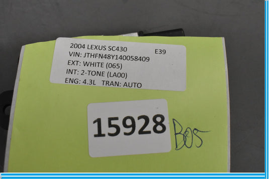 02-10 Lexus SC430 A/C HVAC Heater Resistor Blower Motor Control Module Oem