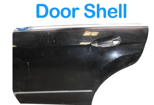 10-13 Mercedes W212 E550 E250 E400 Rear Left Driver Side Door Shell Black Oem