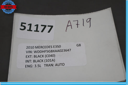08-11 Mercedes E350 E550 W212 Interior Rear View Mirror Cover 2048220035 Oem