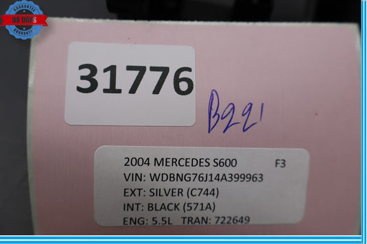 03-06 Mercedes S600 W220 Front Left Driver Dynamic Seat Switch Oem