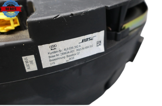 07-15 Audi Q7 4L Rear Subwoofer Sub Woofer Audio Speaker Black 4L0035382 Oem