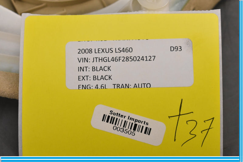 Load image into Gallery viewer, 07-09 Lexus LS460 Rear Left C Pillar Speaker Upper Cover Trim Ivory Oem

