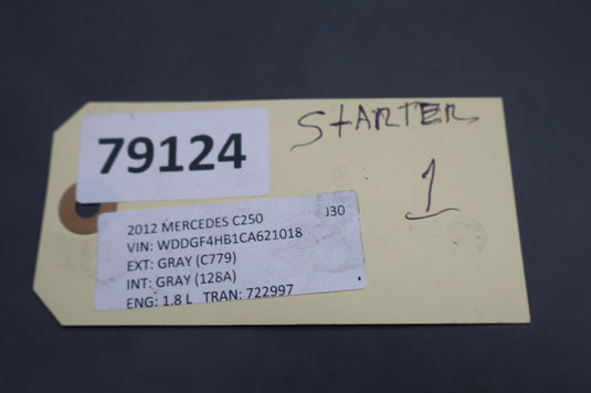 12-15 Mercedes W204 C250 SLK250 M271 Engine Starter Motor 0051513901 Oem