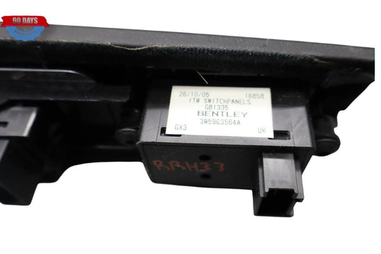06-12 Bentley Continental Flying Spur Rear Right Window Switch W/ Trim Black OEM