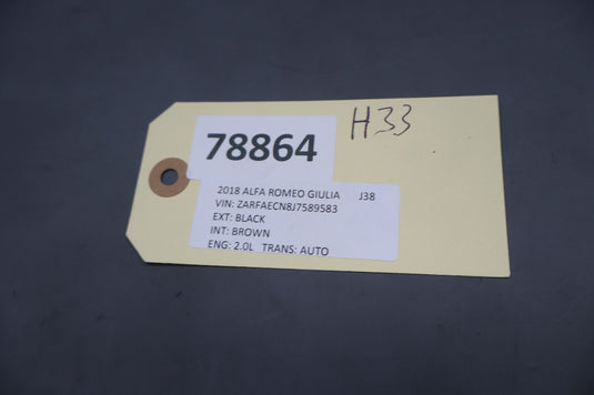 17-21 Alfa Romeo Giulia 2.0L Rear Left Or Right Side Seat Headrest Oem