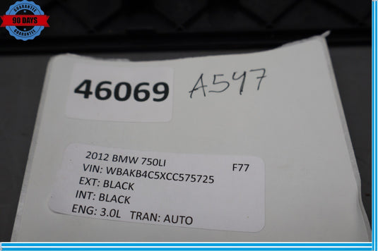 09-15 BMW 750i 750Li Front Right Passenger Seat Lower Cover Trim Panel Oem