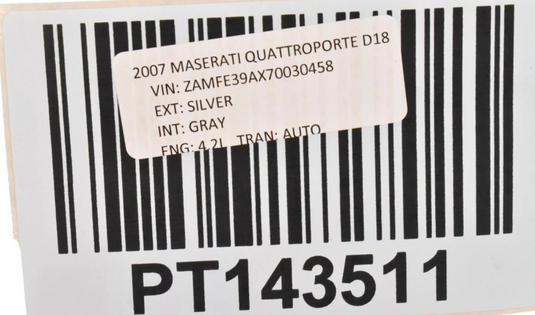03-13 Maserati Quattroporte M139 Rear Left Driver Side Interior Door Panel Oem