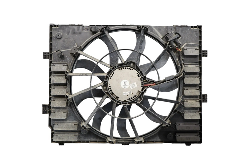 Load image into Gallery viewer, 11-17 Volkswagen VW Touareg Radiator Cooling Fan Shroud And Motor 7P0121207A Oem
