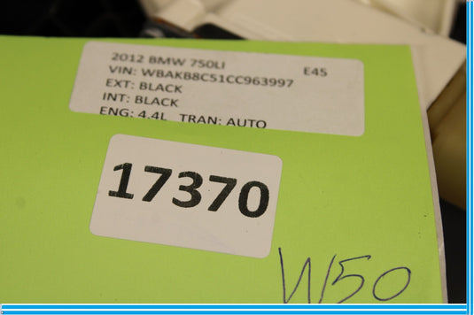 09-15 BMW 750Li F01 F02 Rear Left Driver Side Window Motor Regulator Oem