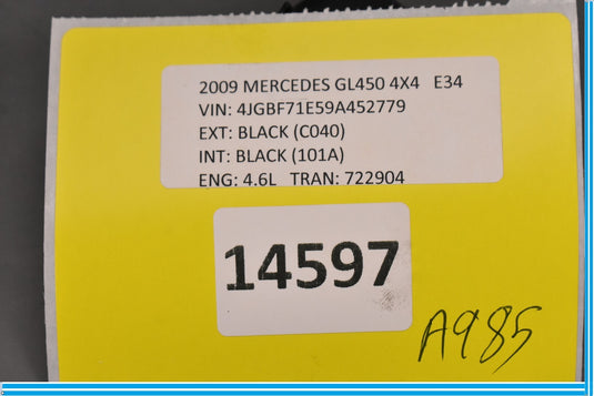 06-13 Mercedes X164 GL550 GL550 Rear View Camera Control Module Oem