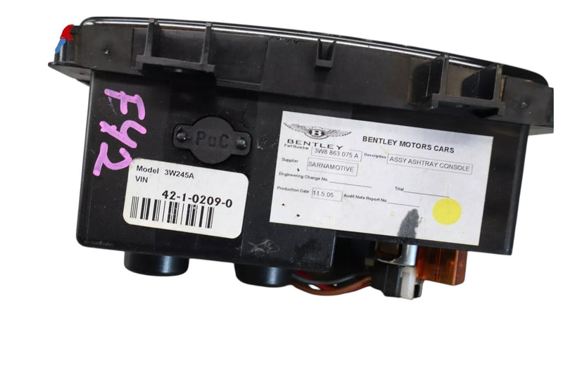 Load image into Gallery viewer, 03-12 Bentley Continental Flying Spur GT Front &amp; Rear Center Console Ashtray Oem
