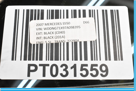 07-13 Mercedes W221 S550 S600 Rear Right Passenger Side Quarter Window Glass Oem