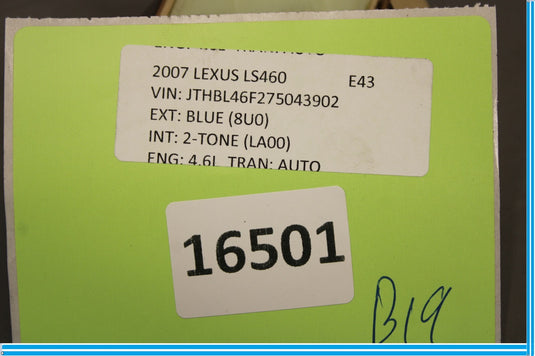 07-12 Lexus LS460 Front Right Passenger Seat Adjustment Control Switch Oem