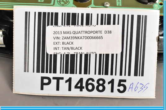 04-13 Maserati Quattroporte Rear Roof Overhead Dome Map Reading Light Lamp Oem