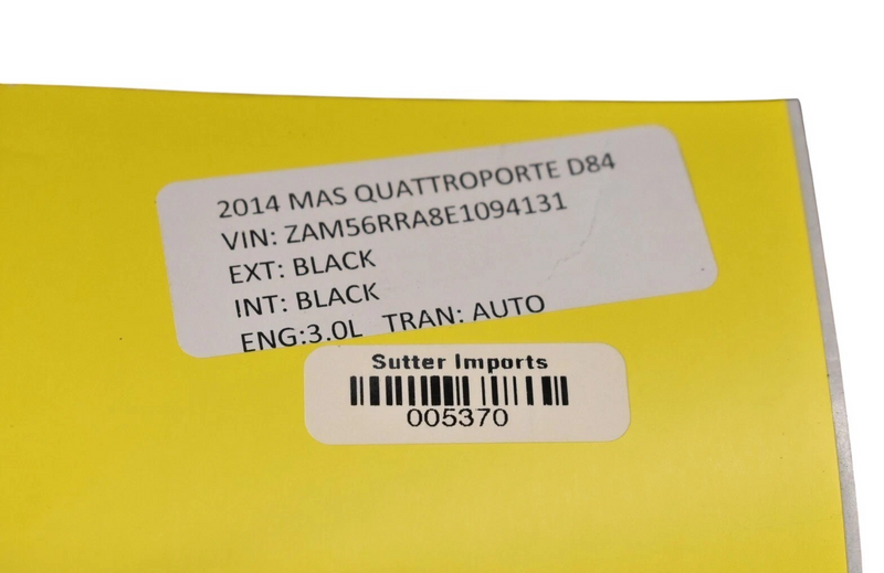Load image into Gallery viewer, 14-17 Maserati Quattroporte Rear Left Driver Side Interior Door Cover Panel Oem
