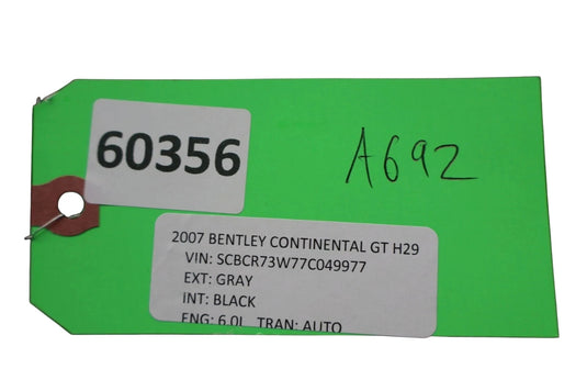 03-10 Bentley Continental GTC GT Coupe Front Right Side Seat Cover Trim Oem