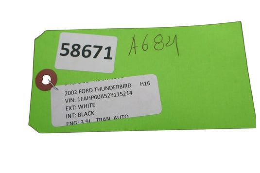 02-05 Ford Thunderbird Front Right Side A-Pillar Trim Cover 1W63760413 OEM