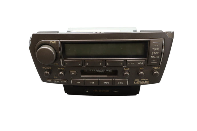 01-03 Lexus LS430 XF30 Radio CD Player Receiver Head Unit 8612050670 Oem