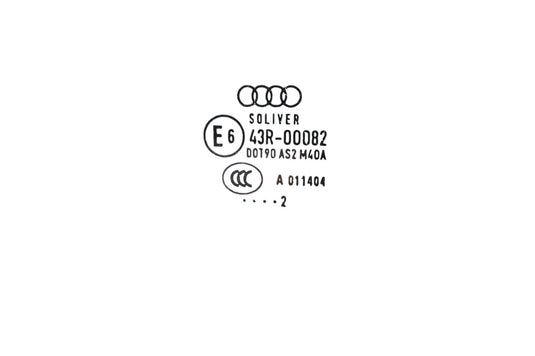 12-18 Audi A7 Quattro S7 Rear Left Driver Side Door Window Auto Glass Oem