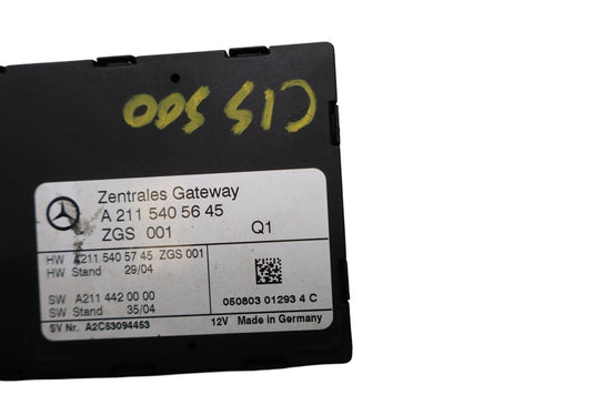 03-11 Mercedes CLS550 E550 W219 Central Gateway Control Module A2115405645 Oem
