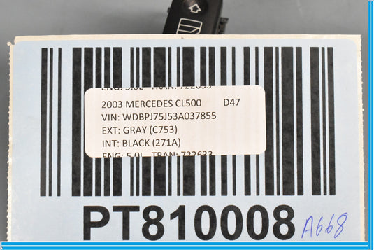 03-06 Mercedes CL500 S55 AMG W215 Front Right Passenger Window Switch Oem
