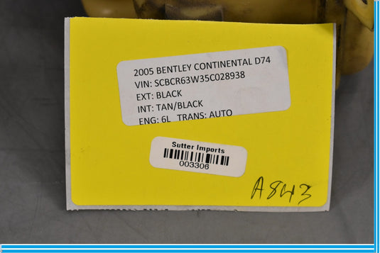05-12 Bentley Continental  Power Steering Reservoir Tank 7L0422371C Oem