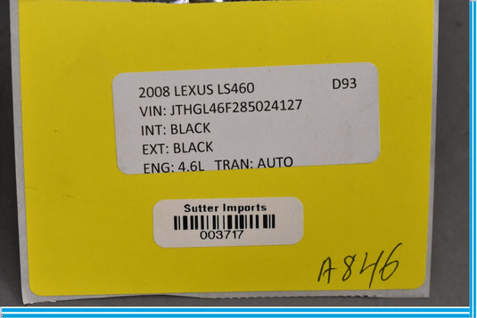 07-09 Lexus LS460 Left Driver Side Door Quarter Speaker Tweeter Oem