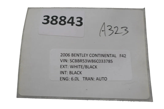 06-12 Bentley Continental Flying Spur Front Left Driver Side Seat Cover Trim Oem