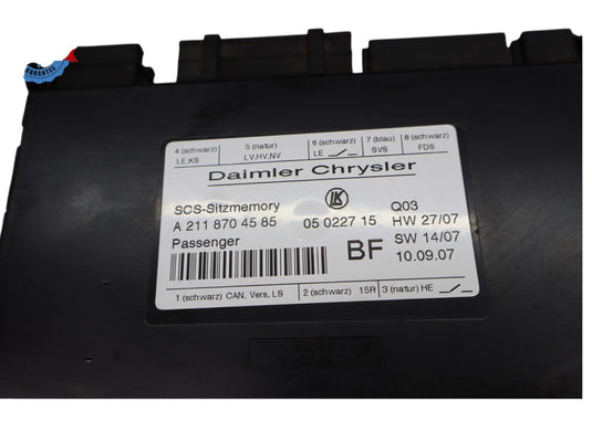 03-12 Mercedes W219 CLS550 E320 ML500 E350 Right Side Seat Control Module Oem