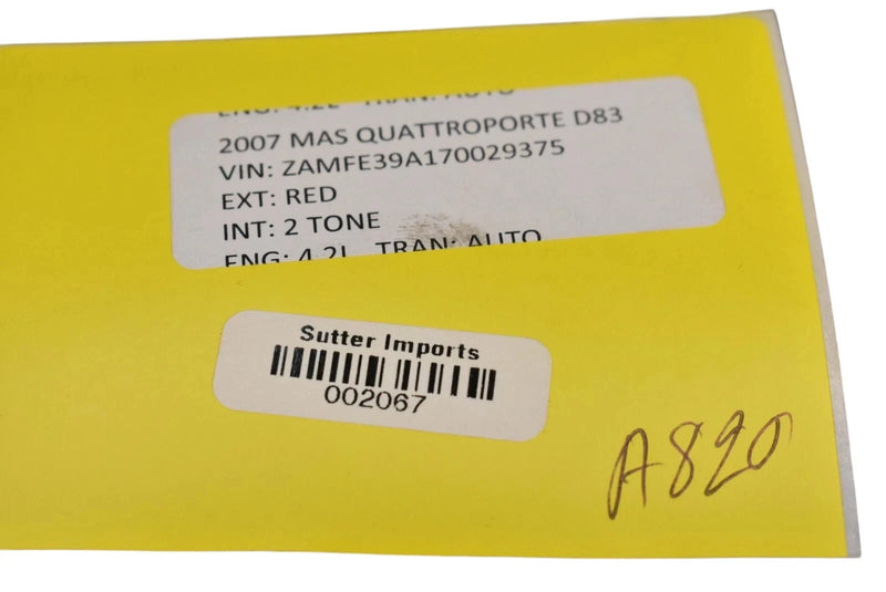 Load image into Gallery viewer, 03-08 Maserati Quattroporte M139 Front Right Passenger Side Seat Belt Black OEM
