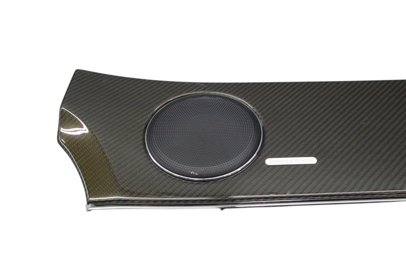 Load image into Gallery viewer, 10-15 Jaguar XJ XJL Front Right Door Panel Molding Trim Carbon Fiber Black Oem
