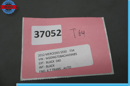 07-13 Mercedes W221 S400 S63 AMG Right Passenger Side B-Pillar Cover Trim Oem