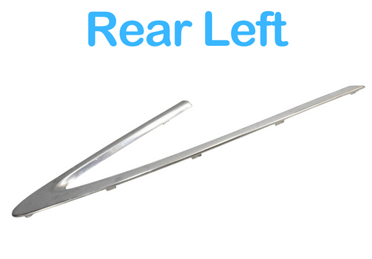 10-18 Jaguar X351 XJ XJL Rear Left Door Quarter Window Trim Molding Chrome Oem