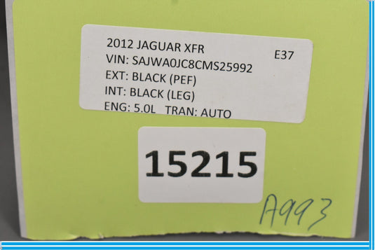 09-15 Jaguar XF XFR Rear Right Passenger Side Exterior Door Lock Handle Oem