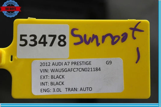 12-18 Audi A7 A7 Quattro Sunroof Glass W/ Black Headliner 4G8-877-041 OEM