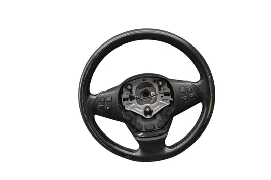 07-13 BMW X5 E70 3 Spoke Steering Wheel W/ Button Leather Black 32306780544Oem